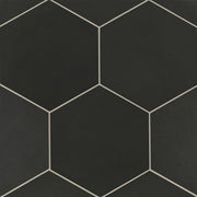 Bedrosians Makoto 10" x 11.5" Hexagon Matte Kuroi Black