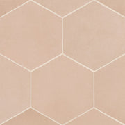 Bedrosians Makoto 10" x 11.5" Hexagon Matte Momoiro Blush