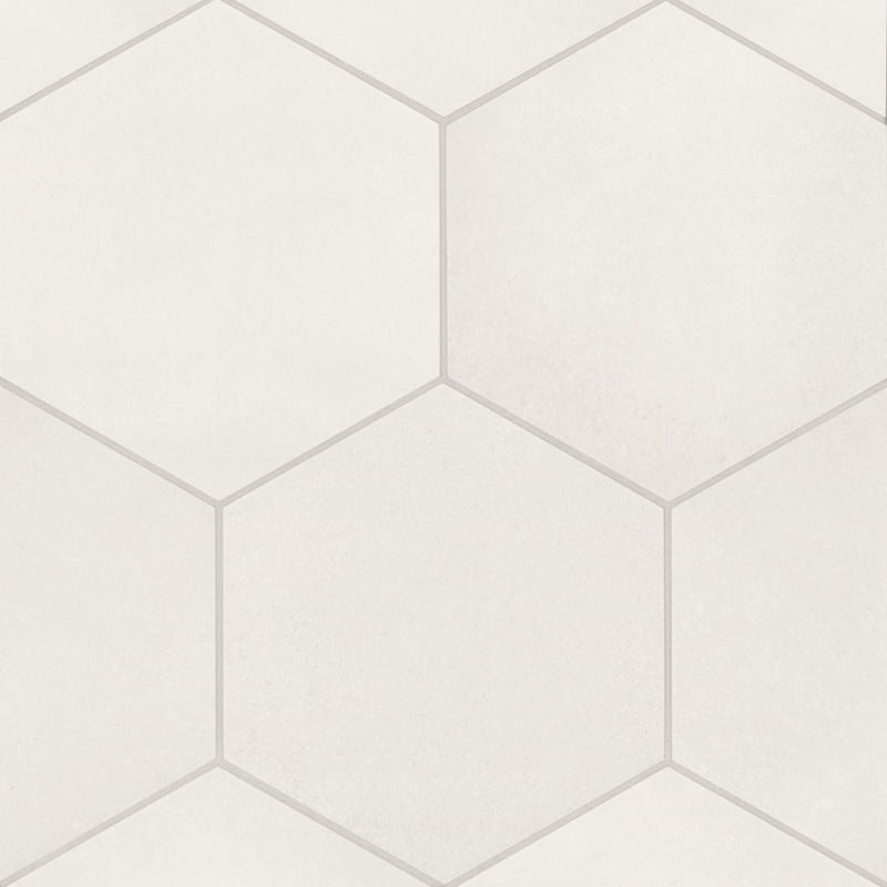 Bedrosians Makoto 10" x 11.5" Hexagon Matte Shoji White
