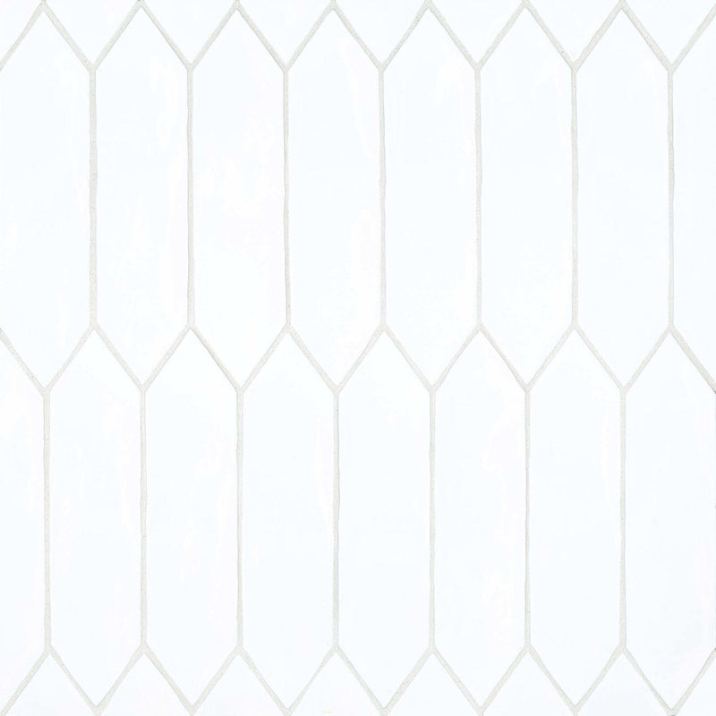 Bedrosians Reine 3" x 12" Picket Wall Tile Glossy White