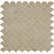 Daltile Revalia Remix 3" Fan Mosaic 14" x 14" Delightful Tan