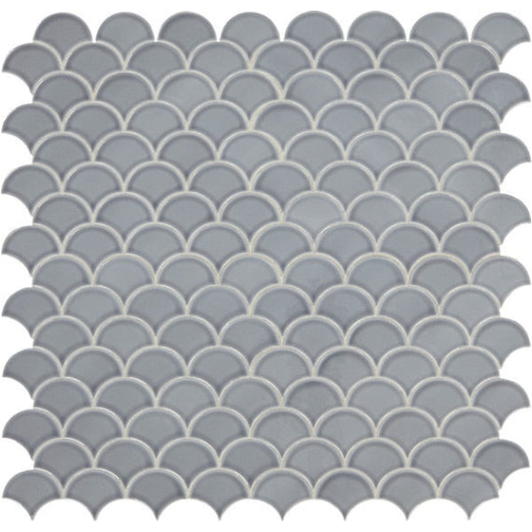 Daltile Revalia Remix 3" Fan Mosaic 14" x 14" Exquisite Sky