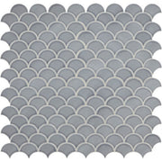 Daltile Revalia Remix 3" Fan Mosaic 14" x 14" Exquisite Sky