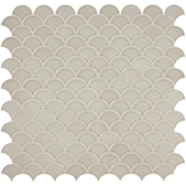 Daltile Revalia Remix 3" Fan Mosaic 14" x 14" Graceful Greige