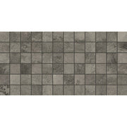 Daltile Slate Attache 2" x 2" Straight Joint Mosaic 12" x 24" Meta Dark Gray