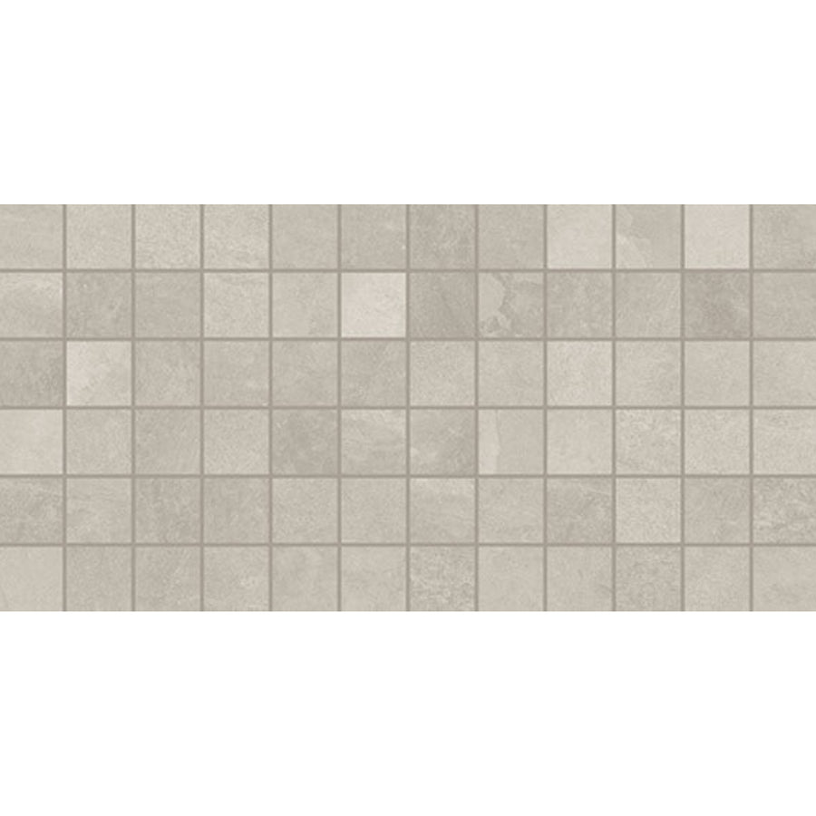Daltile Slate Attache 2" x 2" Straight Joint Mosaic 12" x 24" Meta Light Gray