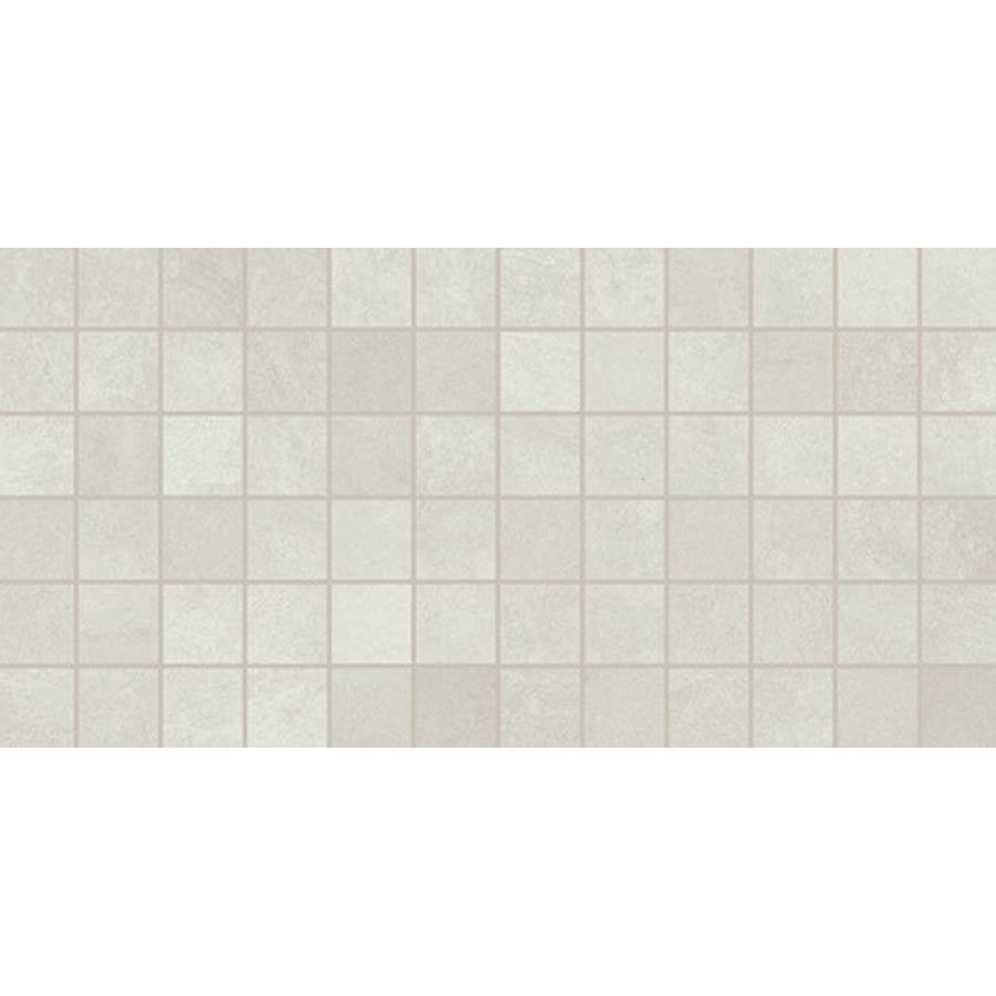 Daltile Slate Attache 2" x 2" Straight Joint Mosaic 12" x 24" Meta White