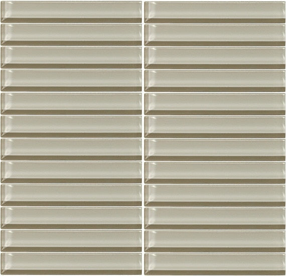 Daltile Color Wave 1" x 6" Mosaic 12" x 12" Silver Mink