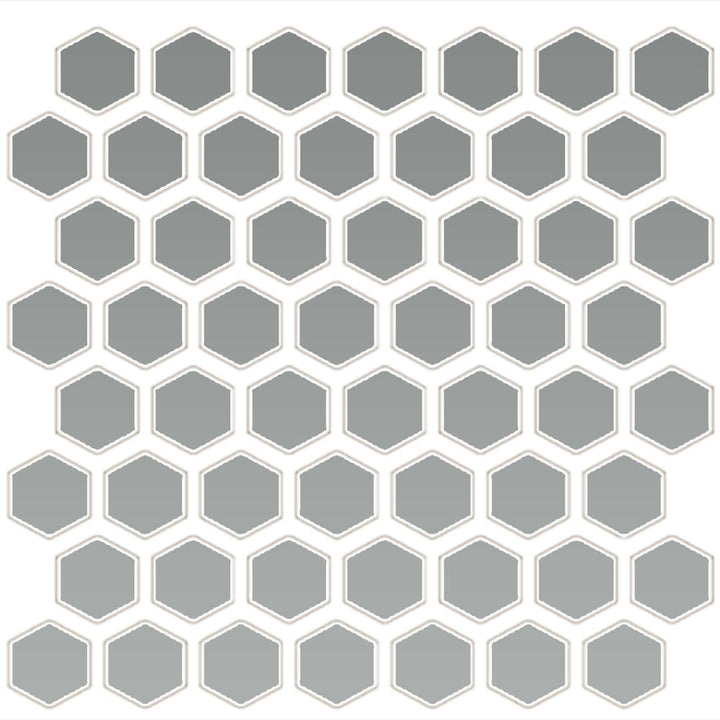 Daltile Color Wheel Mosaic 1.5" Hexagon Glossy Desert Gray