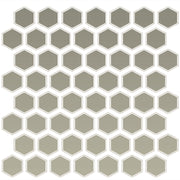 Daltile Color Wheel Mosaic 1.5" Hexagon Glossy Architectural Gray
