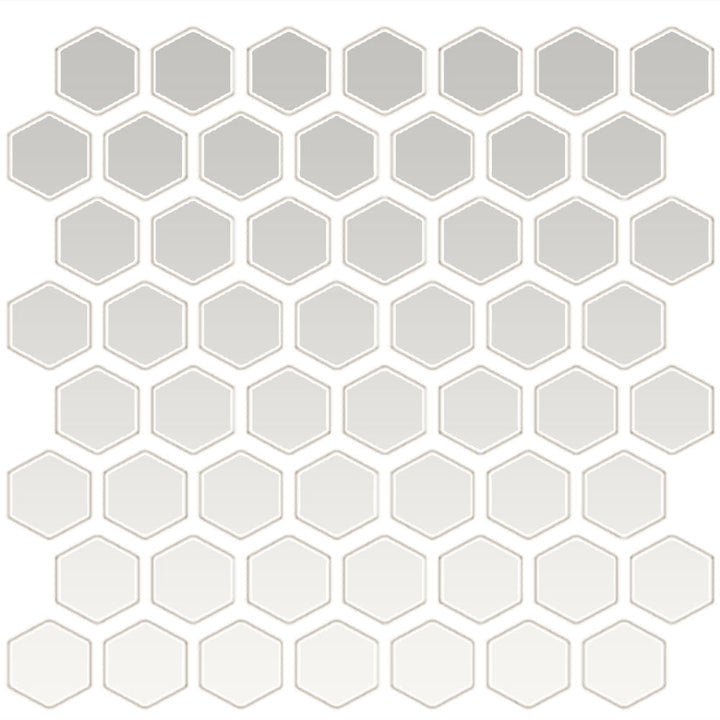 Daltile Color Wheel Mosaic 1.5" Hexagon Glossy Arctic White