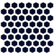 Daltile Color Wheel Mosaic 1.5" Hexagon Glossy Navy