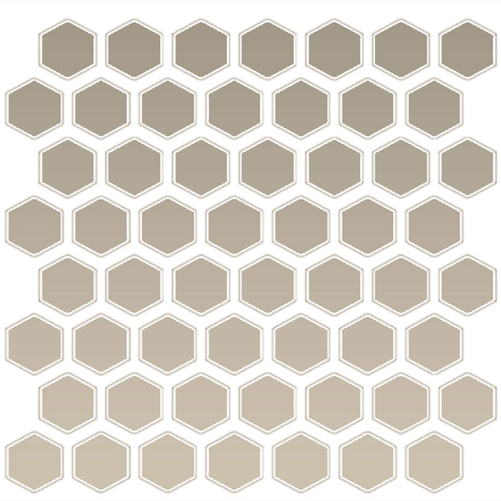 Daltile Color Wheel Mosaic 12" x 11" Hexagon 1.5 Matte Matte Urban Putty