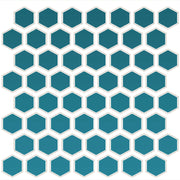 Daltile Color Wheel Mosaic 1.5" Hexagon Glossy Ocean Blue