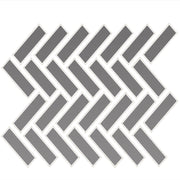 Daltile Color Wheel Mosaic 1" x 3" Herringbone Mosaic 9" x 12" Matte Matte Suede Gray