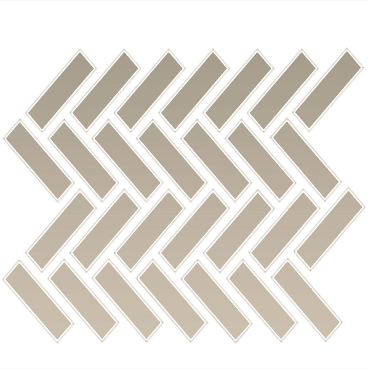 Daltile Color Wheel Mosaic 1" x 3" Herringbone Mosaic 9" x 12" Matte Matte Urban Putty