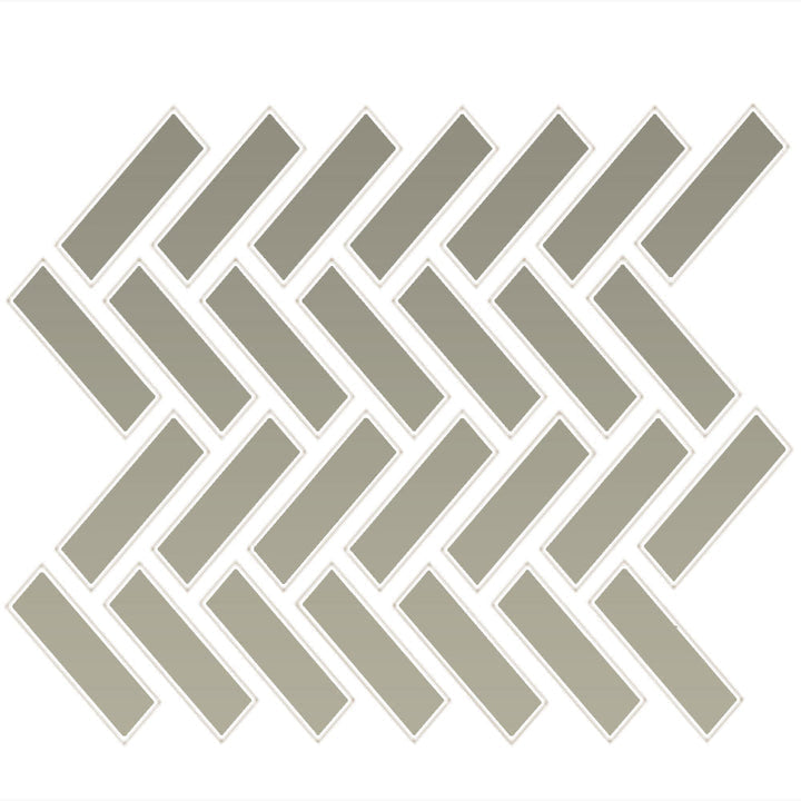 Daltile Color Wheel Mosaic 1" x 3" Herringbone Mosaic 9" x 12" Matte Matte Architectural Gray