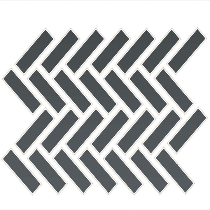 Daltile Color Wheel Mosaic 1" x 3" Herringbone Mosaic 9" x 12" Matte Matte Chalkboard
