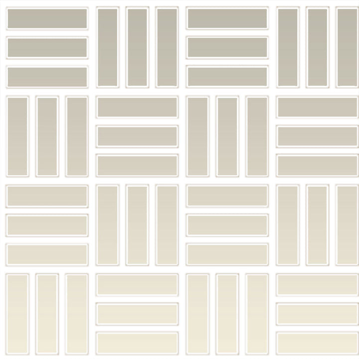 Daltile Color Wheel Mosaic 1" x 3" Lattice Weave Mosaic 12" x 12" Glossy Biscuit