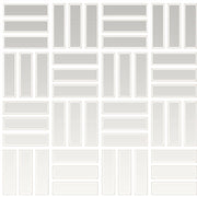 Daltile Color Wheel Mosaic 1" x 3" Lattice Weave Mosaic 12" x 12" Glossy Arctic White