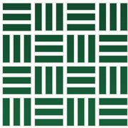Daltile Color Wheel Mosaic 1" x 3" Lattice Weave Mosaic 12" x 12" Glossy Emerald