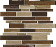 Daltile Crystal Shores 12" x 14" Mosaic Random Interlocking Copper Coast