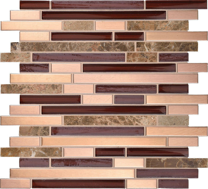 Daltile Endeavors 12" x 12" Mosaic Random Tambura Bland