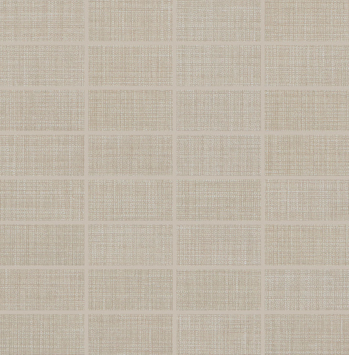 Daltile Fabric Art 1" x 3" Straight Joint Mosaic 12" x 12" Modern Textile Taupe