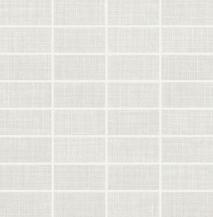 Daltile Fabric Art 1" x 3" Straight Joint Mosaic 12" x 12" Modern Textile White