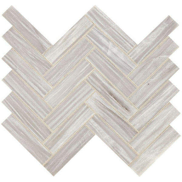 Daltile Fonte 1" x 4" Herringbone Mosaic 11" x 7" Nautical Grey