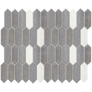 Daltile Fonte 2" x 6" Picket Mosaic 12" x 11" Heather Harbor Blend