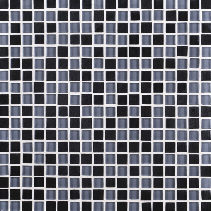 Daltile Granite Radiance 0.62" x 0.62" Straight Joint Mosaic 12" x 12" Absolute Blk Bl