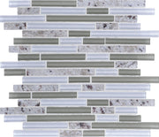 Daltile Granite Radiance 12" x 12" Random Linear Mosaic Kashmir Wht Bld