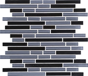Daltile Granite Radiance 12" x 12" Random Linear Mosaic Absolute Blk Bl