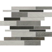 Daltile Ironcraft 12" x 12" Random Interlocking Mosaic Grey Black Blend