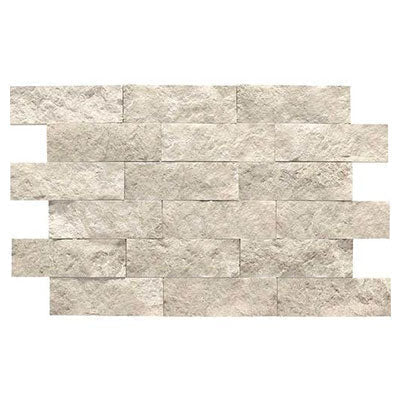 Daltile Limestone 2" x 6" Brick Joint Mosaic 12" x 14" Arctic Gray