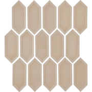 Daltile Luminique 2" x 5" Picket Mosaic 12" x 11" Glossy Dune