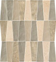 Daltile Fanfare Regal Pendant 1.5" x 4" Trapezoid Mosaic 11" x 12" Aurelian Empress