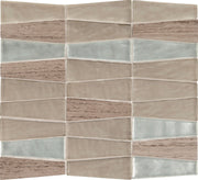 Daltile Fanfare Regal Pendant 1.5" x 4" Trapezoid Mosaic 11" x 12" Contessa Charm