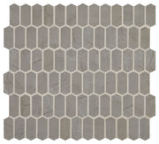 Daltile Fanfare Statuette 1" x 2" Picket Mosaic 12" x 12" Paloma Gray