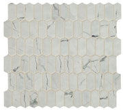 Daltile Fanfare Statuette 1" x 2" Picket Mosaic 12" x 12" Silver Satin