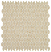 Daltile Fanfare Statuette 0.5" x 1" Oval Mosaic 12" x 12" Harbor Beige