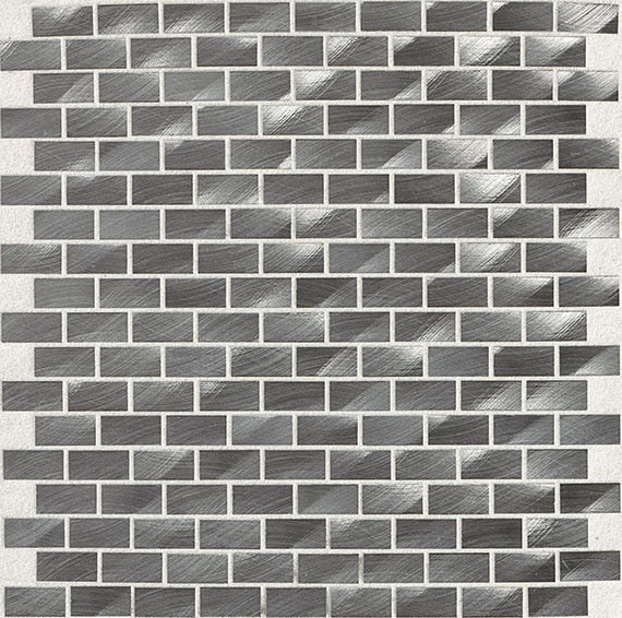 Daltile Anthology 0.5" x 1" Brick Joint Mosaic 12" x 12" Gunmetal