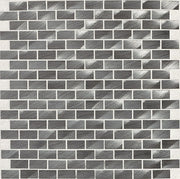 Daltile Anthology 0.5" x 1" Brick Joint Mosaic 12" x 12" Gunmetal