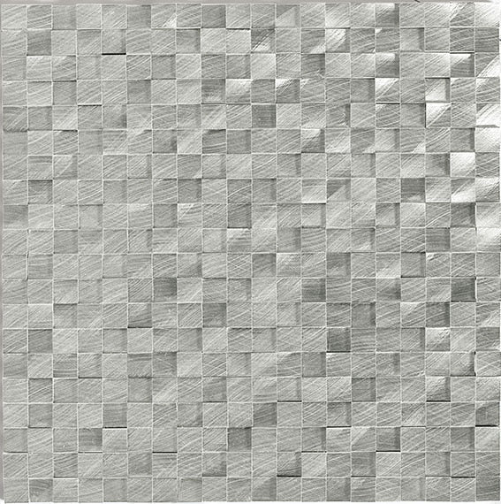 Daltile Anthology 0.5" x 0.5" 3D Cube Mosaic 12" x 12" Steel
