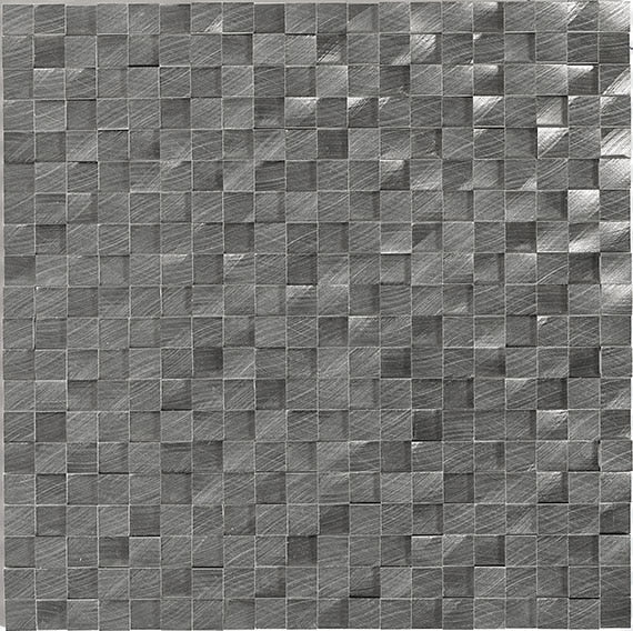 Daltile Anthology 0.5" x 0.5" 3D Cube Mosaic 12" x 12" Gunmetal