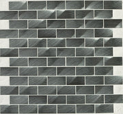 Daltile Anthology 1" x 2" Brick Joint Mosaic 12" x 12" Gunmetal