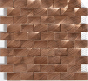 Daltile Anthology 1" x 2" Brick Joint Mosaic 12" x 12" Copper