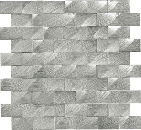 Daltile Anthology 1" x 2" Brick Joint Mosaic 12" x 12" Steel