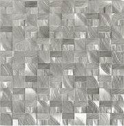Daltile Anthology 1" x 1" 3D Block Mosaic 12" x 12" Steel